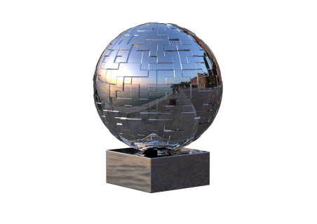 Puzzle - Contemporary Sphere with Structured Geometry
