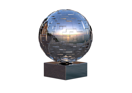 Puzzle - Contemporary Sphere with Structured Geometry