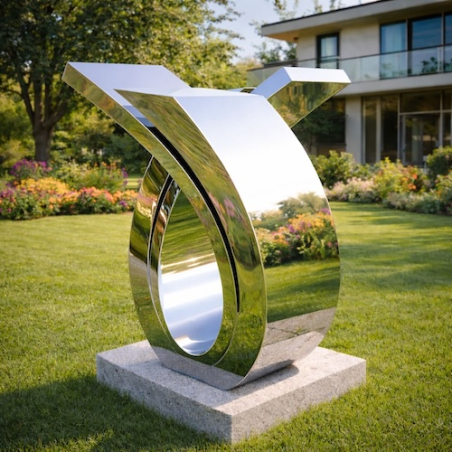 Yes - Reflective Stainless Steel Sculpture