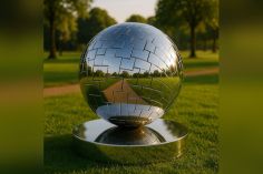 Puzzle - Contemporary Sphere with Structured Geometry