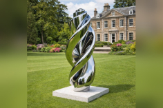 Ascension - Vertical Reflective Stainless Steel Sculpture