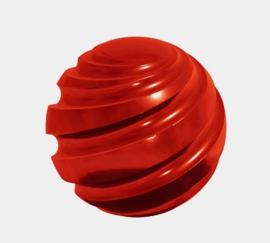 Spiral Ball - Minimalist Geometric Form