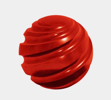 Spiral Ball - Minimalist Geometric Form