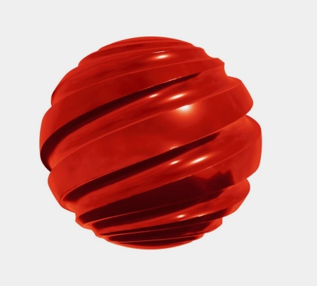 Spiral Ball - Minimalist Geometric Form