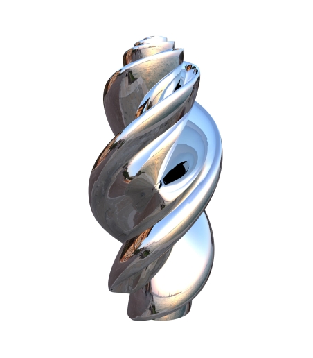 Ascension - Vertical Reflective Stainless Steel Sculpture